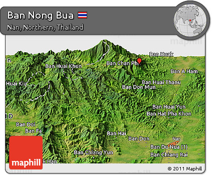 Satellite Panoramic Map of Ban Nong Bua