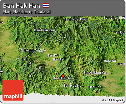 Satellite Panoramic Map of Ban Hak Han