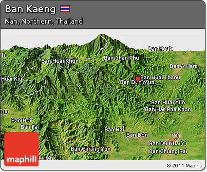 Satellite Panoramic Map of Ban Kaeng