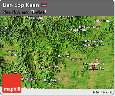 Satellite Panoramic Map of Ban Sop Kaen