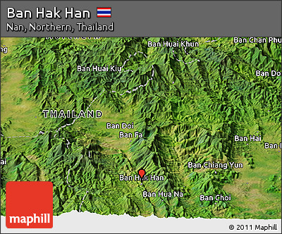 Satellite Panoramic Map of Ban Hak Han