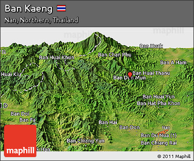 Satellite Panoramic Map of Ban Kaeng