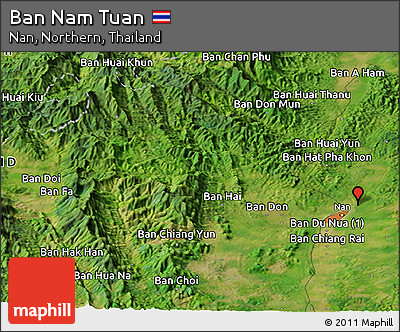 Satellite Panoramic Map of Ban Nam Tuan