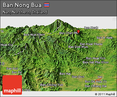 Satellite Panoramic Map of Ban Nong Bua