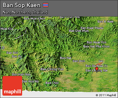 Satellite Panoramic Map of Ban Sop Kaen