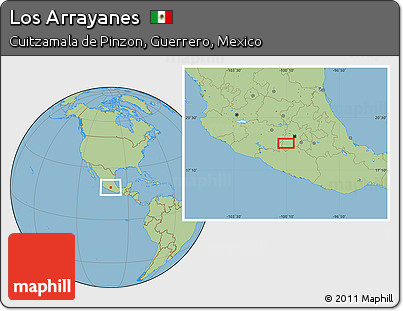 Savanna Style Location Map of Los Arrayanes