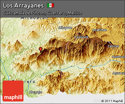 Physical Panoramic Map of Los Arrayanes