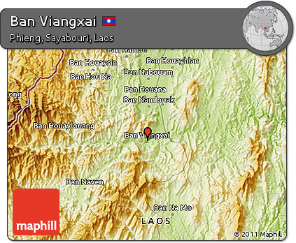 Physical 3D Map of Ban Viangxai