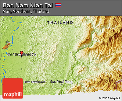 Physical 3D Map of Ban Nam Kian Tai