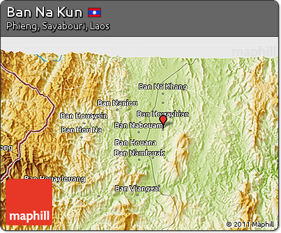 Physical 3D Map of Ban Na Kun