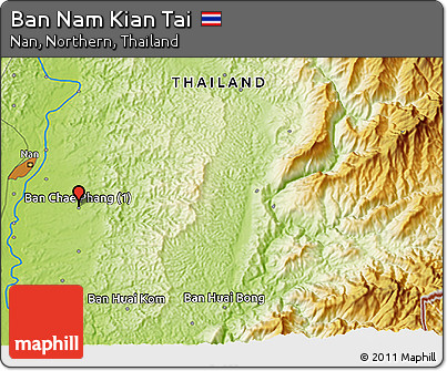 Physical 3D Map of Ban Nam Kian Tai