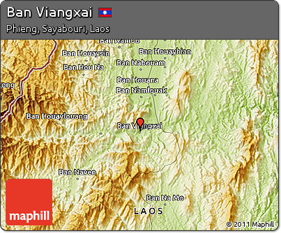 Physical 3D Map of Ban Viangxai