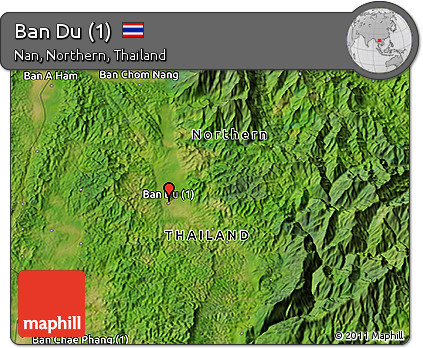 Satellite 3D Map of Ban Du (1)