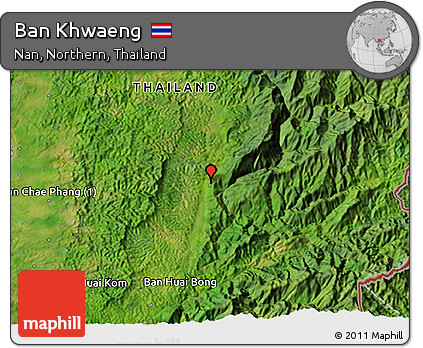 Satellite 3D Map of Ban Khwaeng