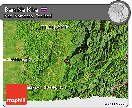 Satellite 3D Map of Ban Na Kha