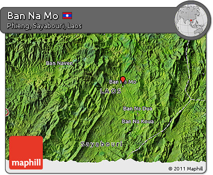 Satellite 3D Map of Ban Na Mo