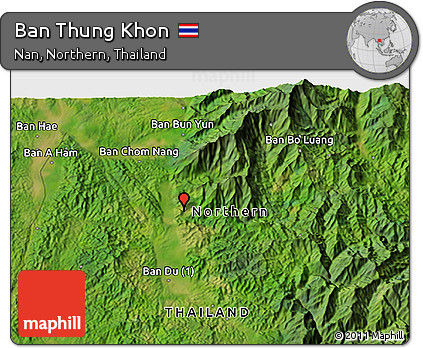 Satellite 3D Map of Ban Thung Khon