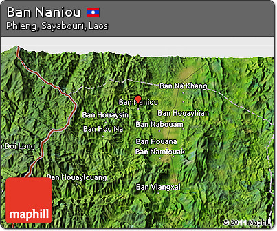Satellite 3D Map of Ban Naniou