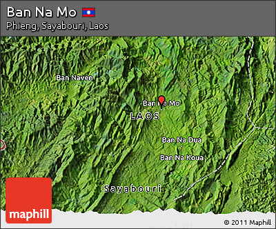 Satellite 3D Map of Ban Na Mo