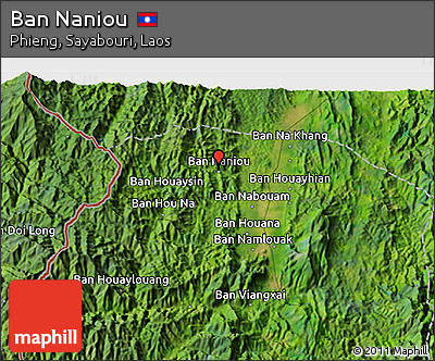 Satellite 3D Map of Ban Naniou
