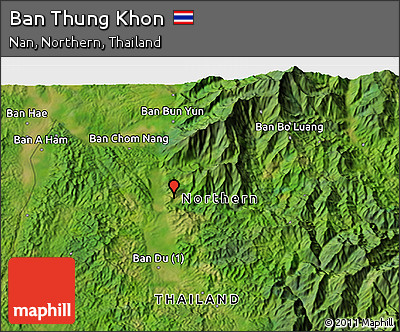 Satellite 3D Map of Ban Thung Khon