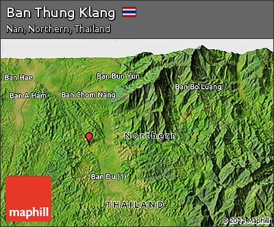 Satellite 3D Map of Ban Thung Klang