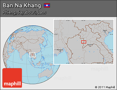 Gray Location Map of Ban Na Khang