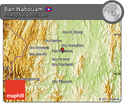 Physical Map of Ban Nabouam