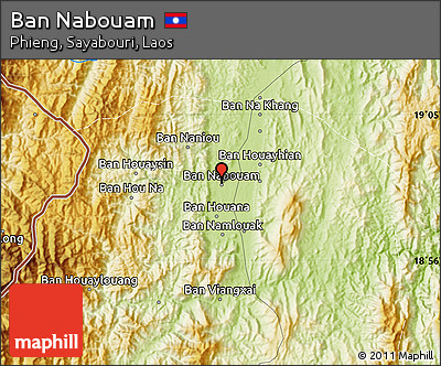 Physical Map of Ban Nabouam