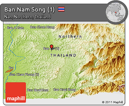 Physical Panoramic Map of Ban Nam Song (1)