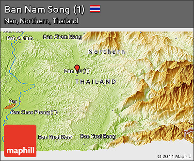 Physical Panoramic Map of Ban Nam Song (1)