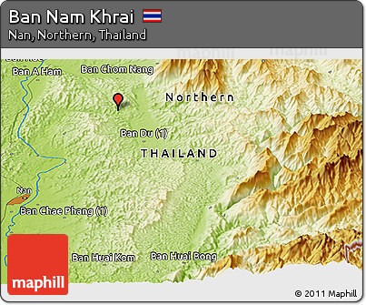 Physical Panoramic Map of Ban Nam Khrai