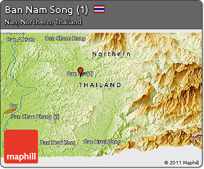 Physical Panoramic Map of Ban Nam Song (1)