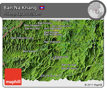 Satellite Panoramic Map of Ban Na Khang
