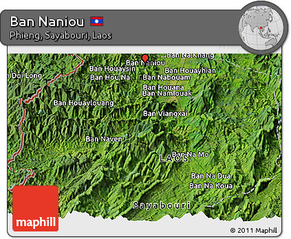 Satellite Panoramic Map of Ban Naniou