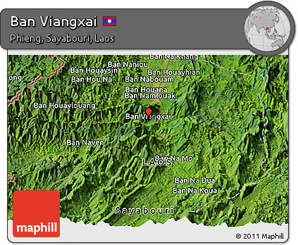 Satellite Panoramic Map of Ban Viangxai