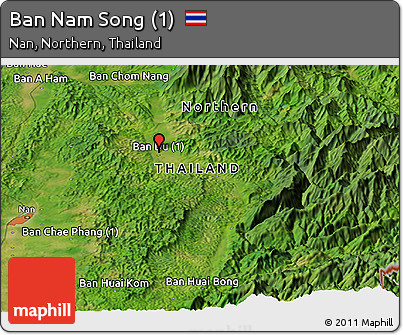 Satellite Panoramic Map of Ban Nam Song (1)