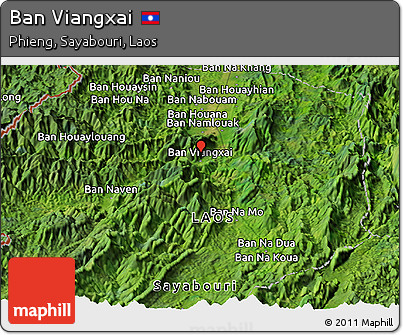 Satellite Panoramic Map of Ban Viangxai