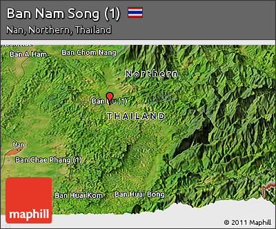 Satellite Panoramic Map of Ban Nam Song (1)