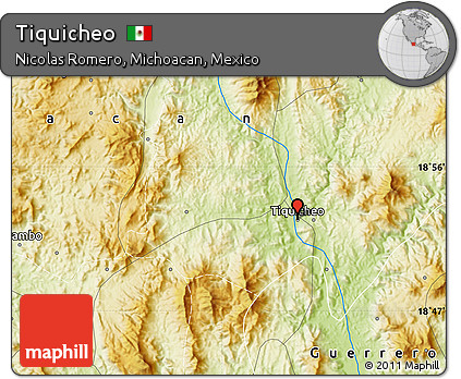 Physical Map of Tiquicheo