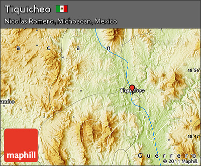 Physical Map of Tiquicheo