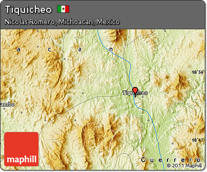 Physical Map of Tiquicheo