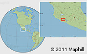Savanna Style Location Map of the area around 18° 51' 53" N, 102° 46' 30" W