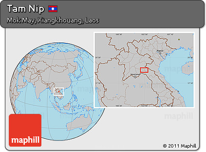 Gray Location Map of Tam Nip