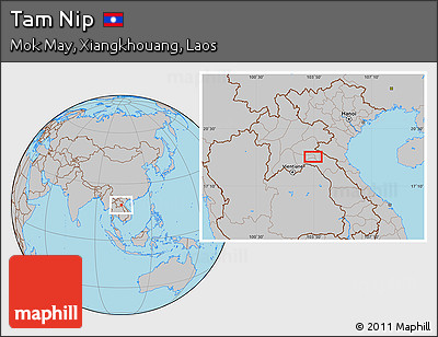 Gray Location Map of Tam Nip