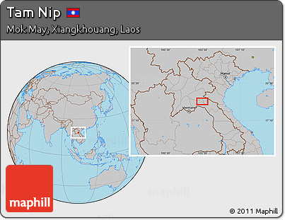 Gray Location Map of Tam Nip