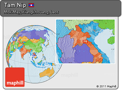 Political Location Map of Tam Nip