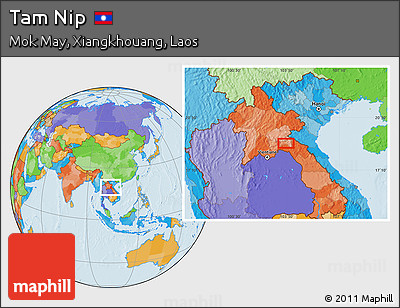 Political Location Map of Tam Nip