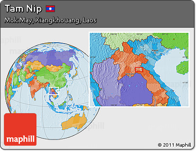 Political Location Map of Tam Nip