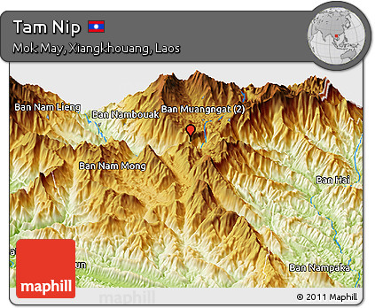 Physical Panoramic Map of Tam Nip